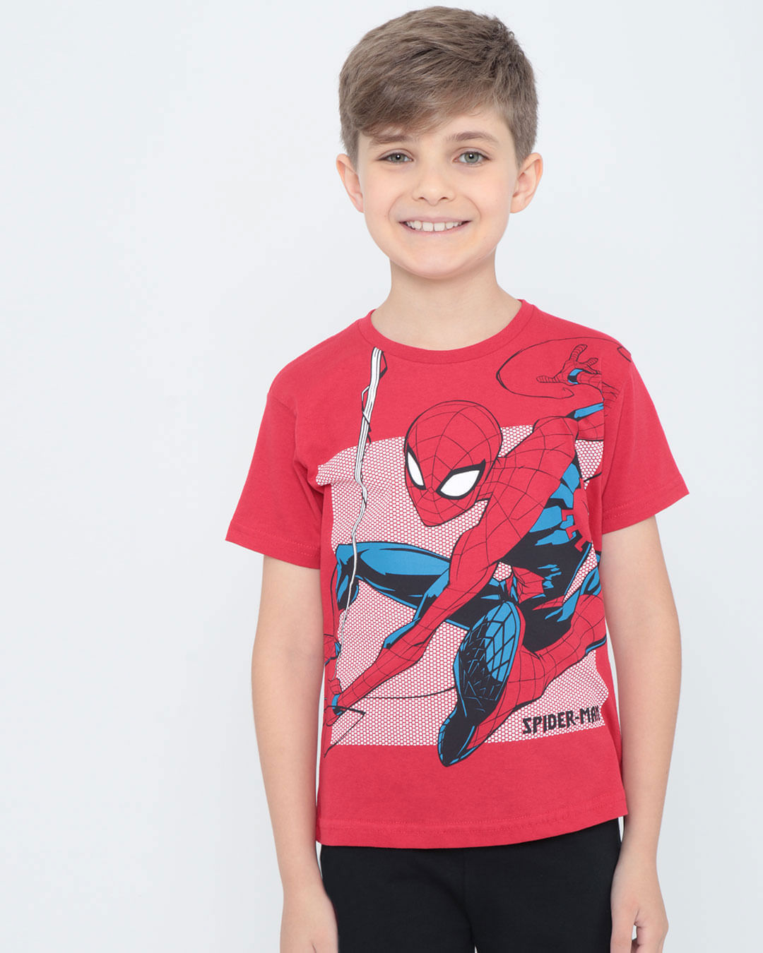 Camiseta Infantil Homem Aranha Marvel Vermelha