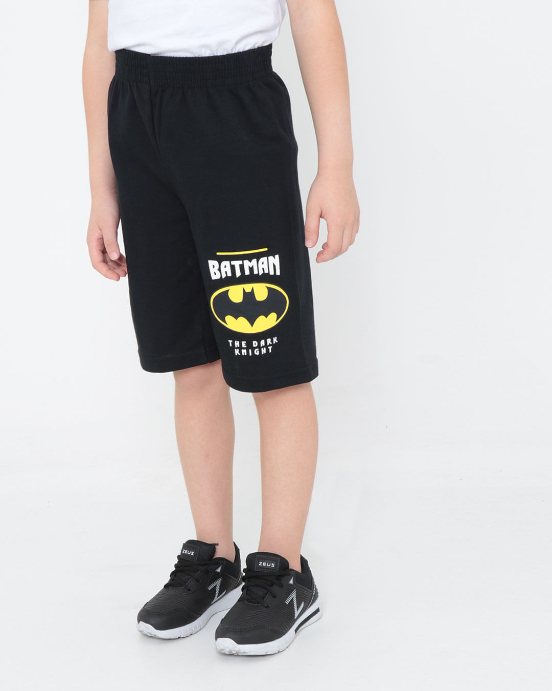 Bermuda Infantil Moletinho Batman Liga Da Justiça Preta