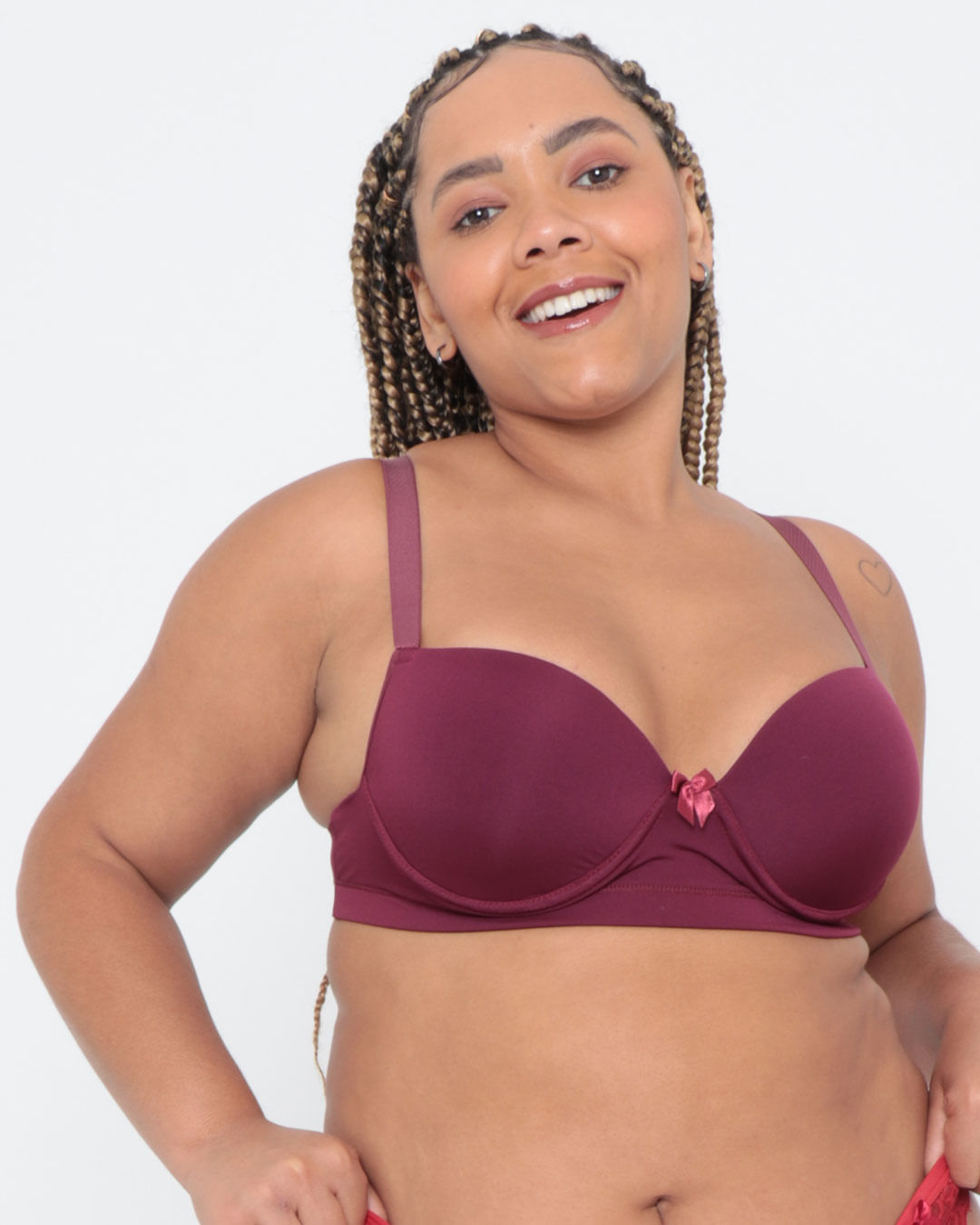 Sutiã Plus Size Básico Vinho