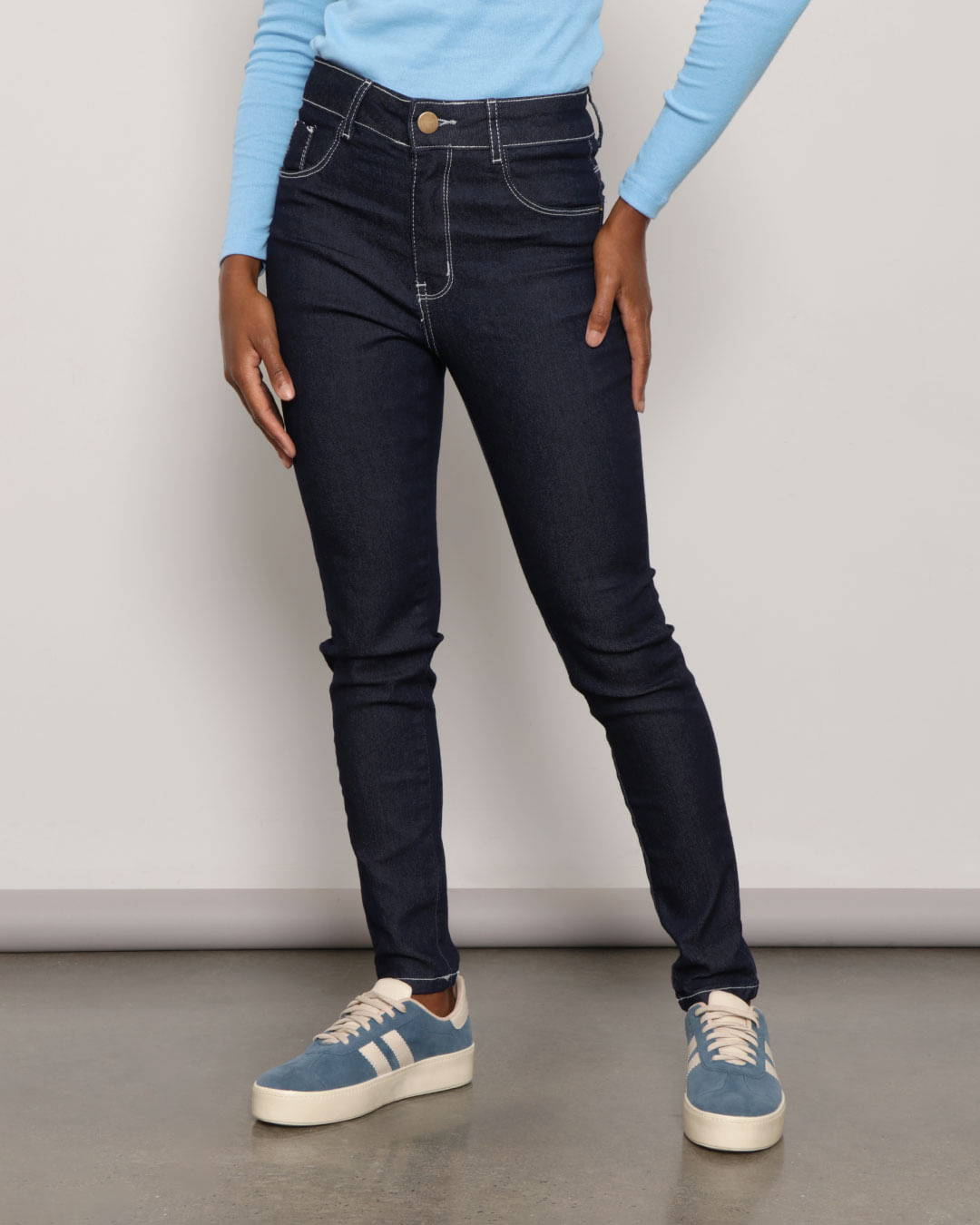 Calça Jeans Feminina Skinny Azul