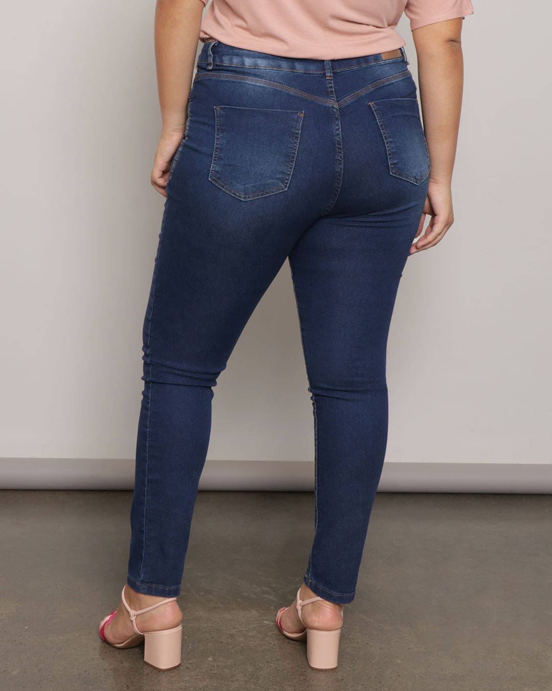 Calça Jeans Plus Size Feminina Clochard Azul
