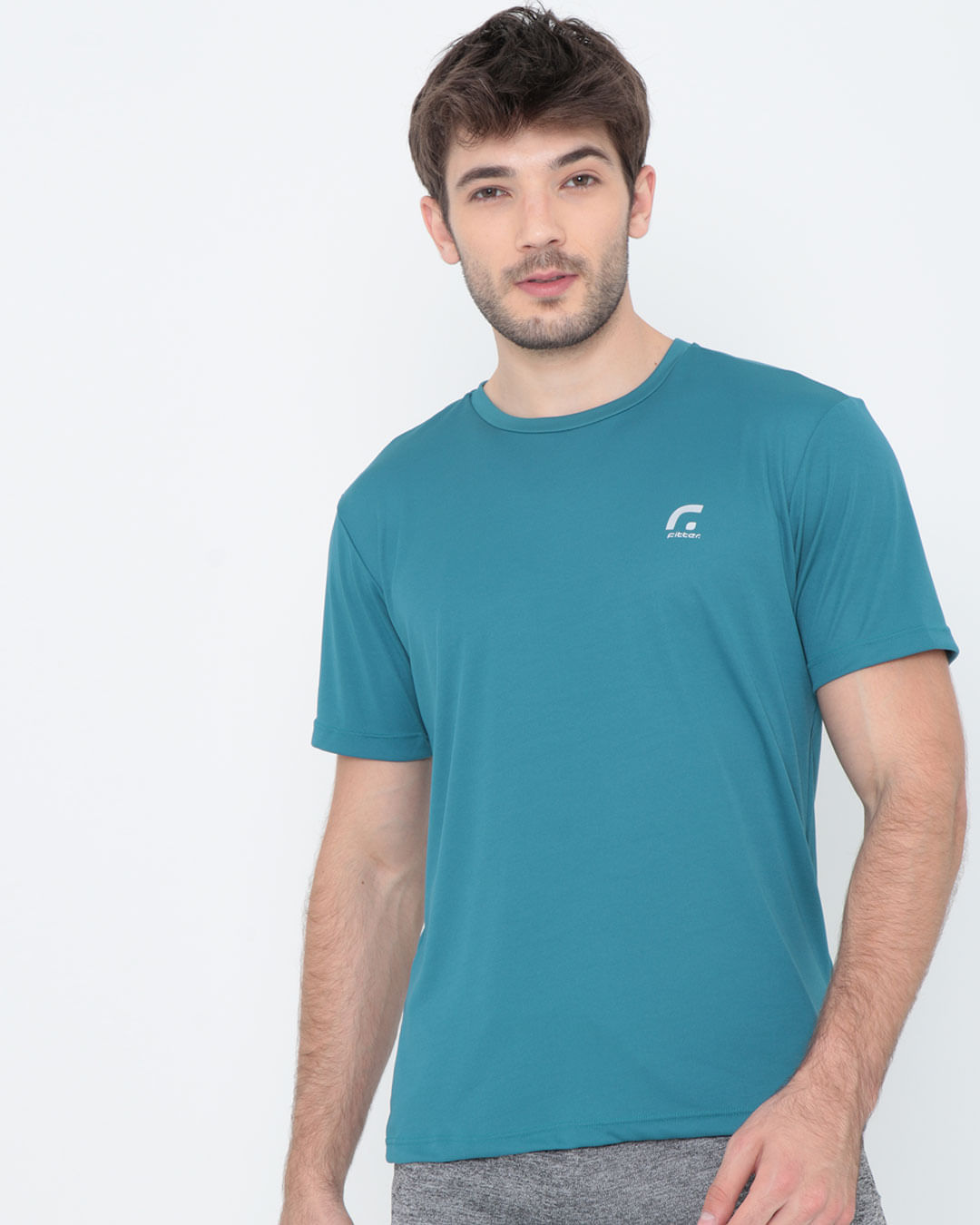 Camiseta Fitness Básica Verde Petróleo