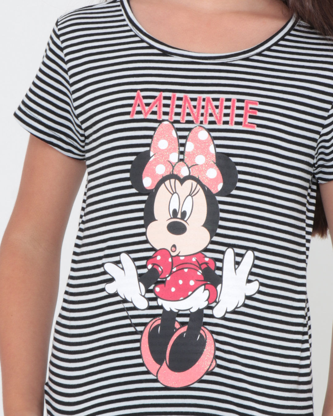 Camisola Plus Size Listrada Minnie Disney