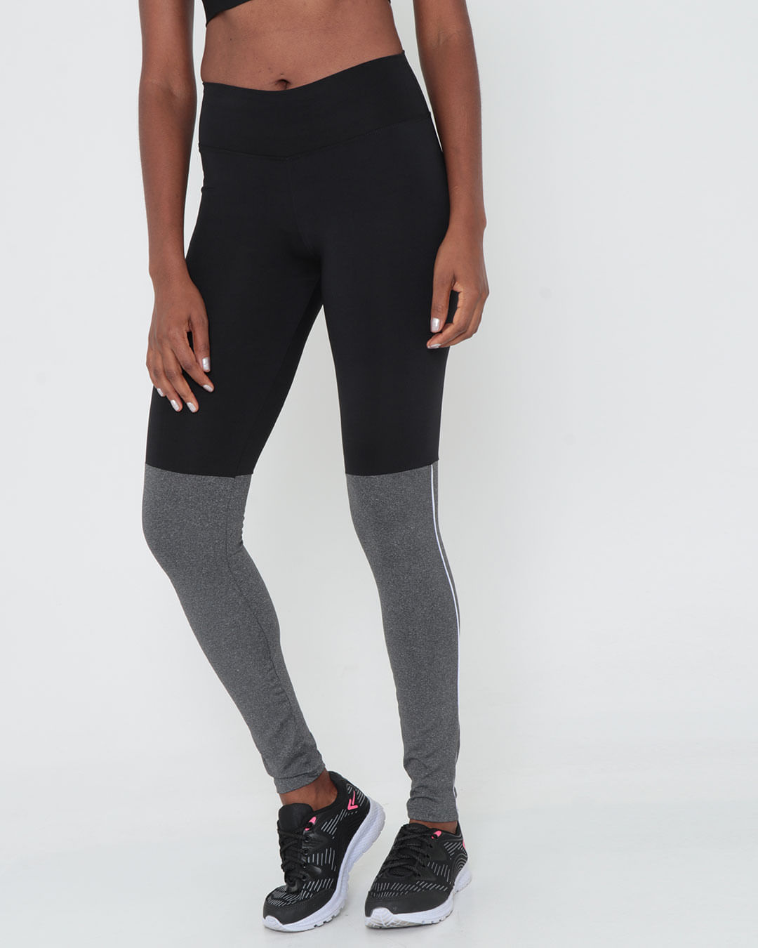 Gymshark TwoTone Seamless Leggings - Black/Black Marl 2