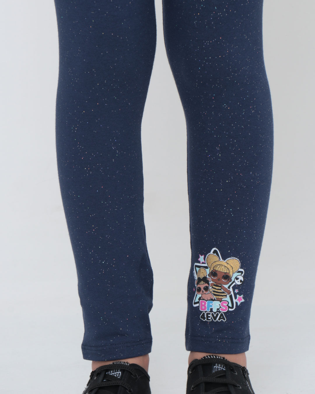 Calça Legging Infantil Glitter LOL Suprise Azul Marinho