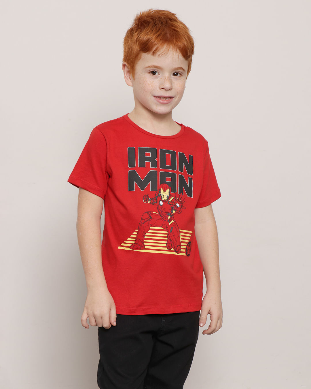 Camiseta Tip Top Homem De Ferro Vermelha - Compre Agora