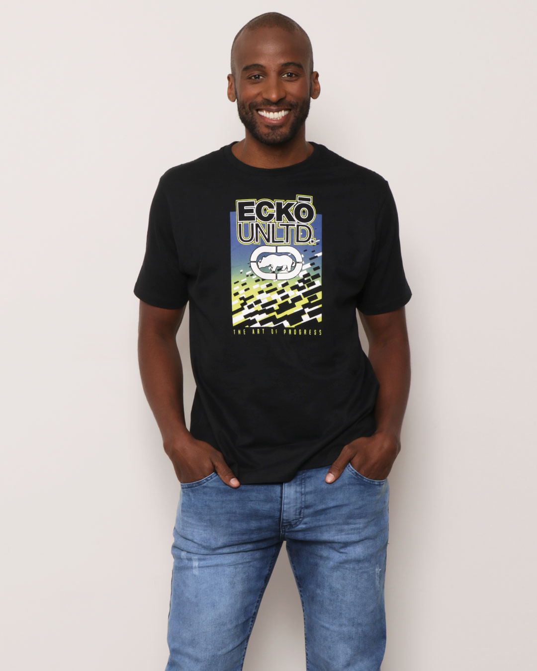 Camiseta Basica Ecko J191a P/Gg - Preto