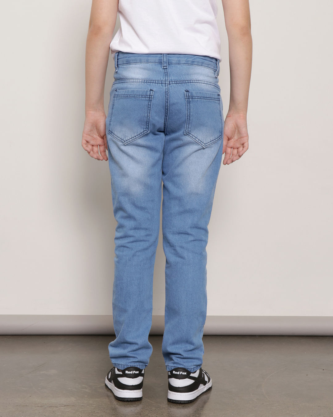 Calça Jeans Juvenil Jogger Marmorizada Azul