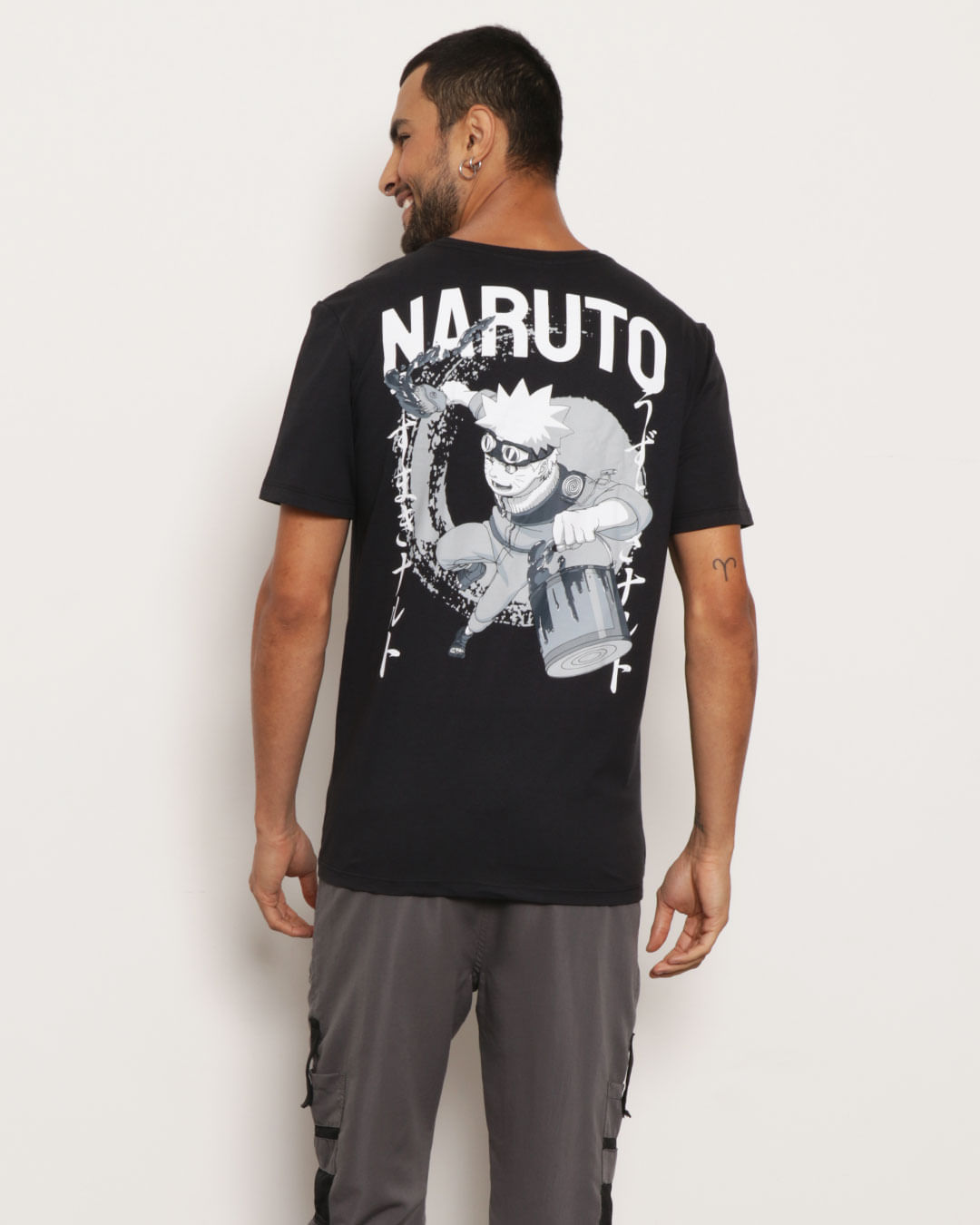 Camiseta masculina Preta algodao Todos Olhos De Naruto Anime Otaku no  Shoptime