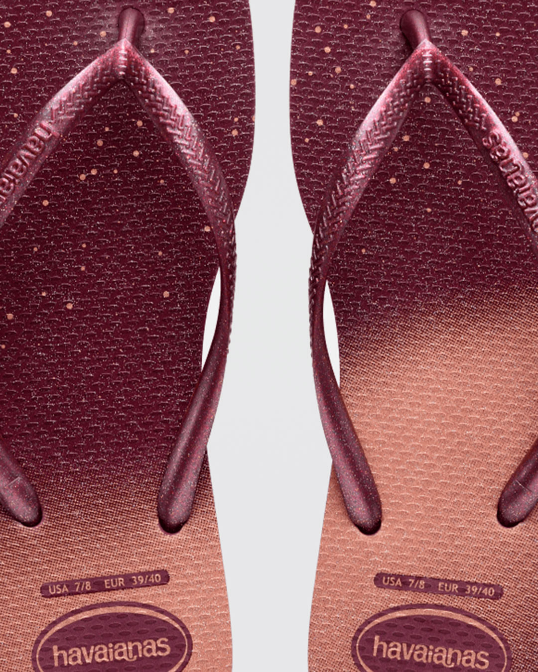 Havaianas Slim Gloss Marsala/vinho com Pedraria