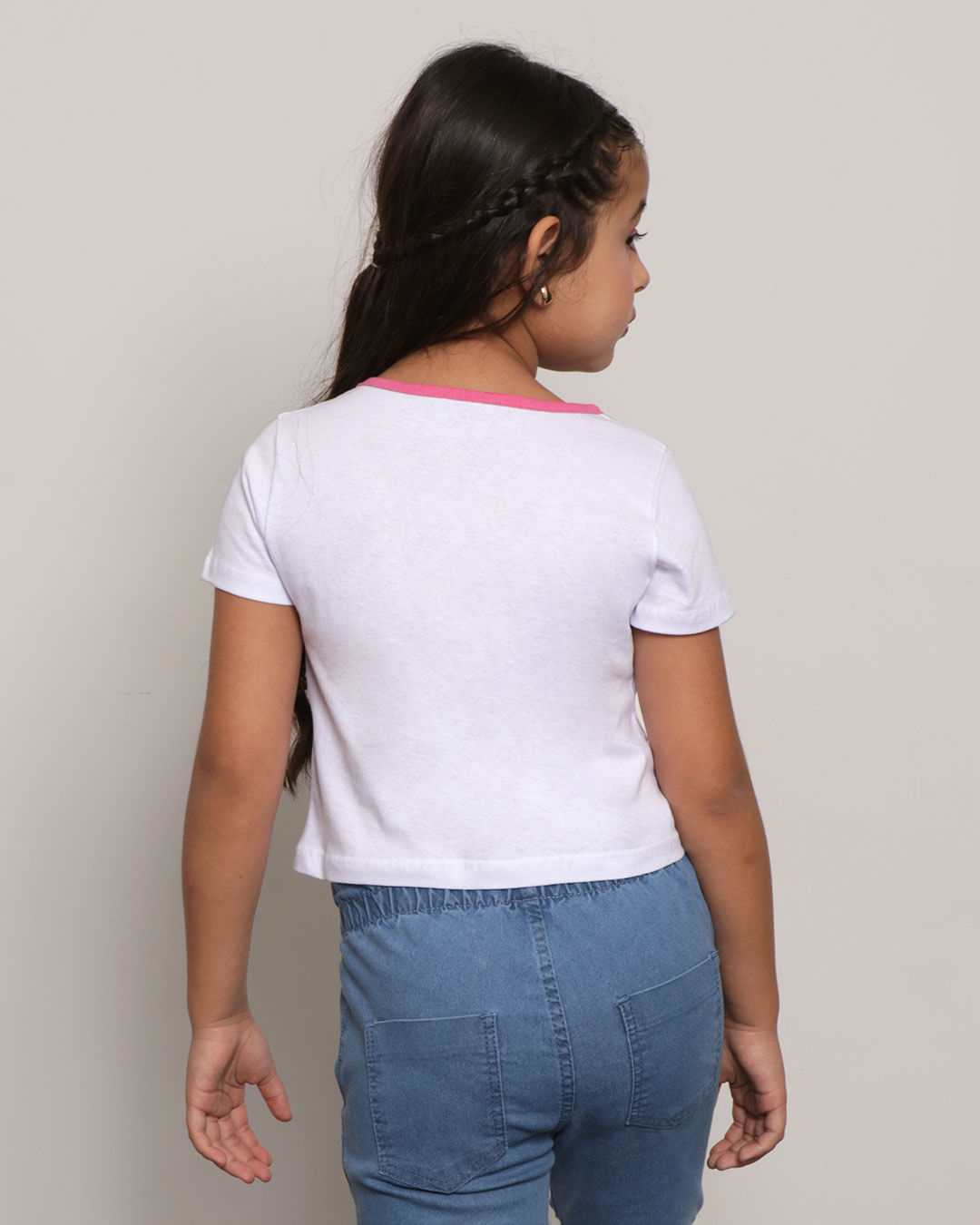 Blusa Super Cropped de Algodão Branca