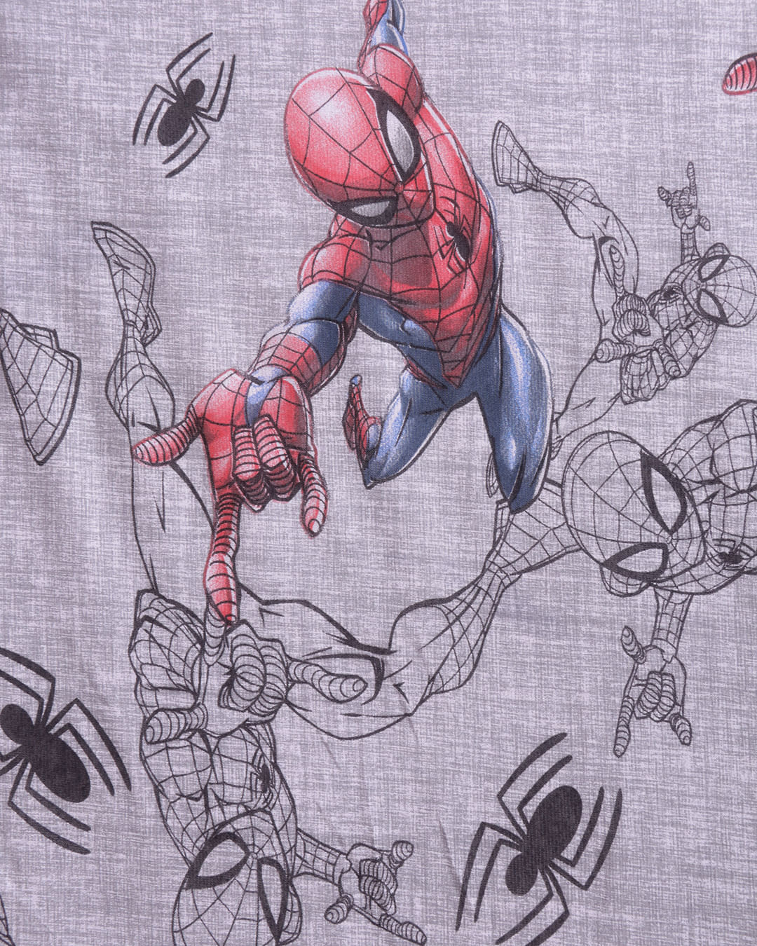 Jogo de Cama Infantil Solteiro Homem Aranha 2 Peças Marvel Cinza