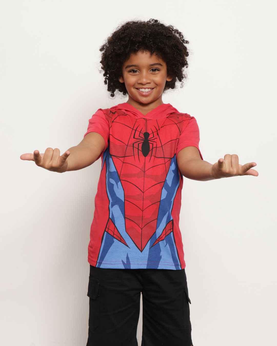 Pijama Infantil Homem Aranha Capuz Marvel Tam 2 a 10