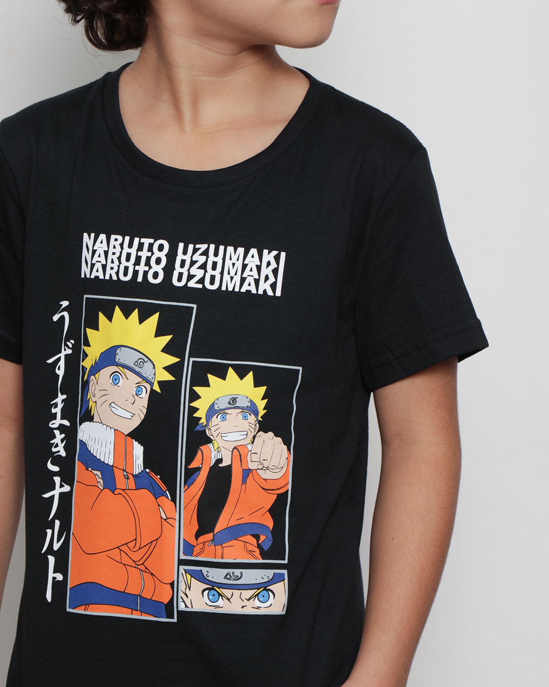 Blusa Feminina Estampa Frontal Manga Curta Naruto