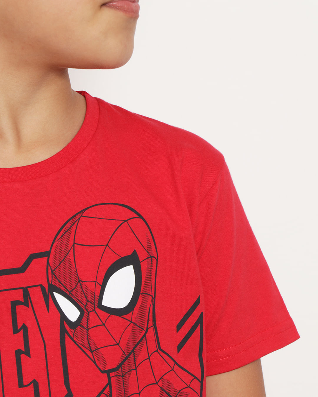 Camiseta Infantil Manga Curta Algodão Homem Aranha Vermelho Tam 2 a 10