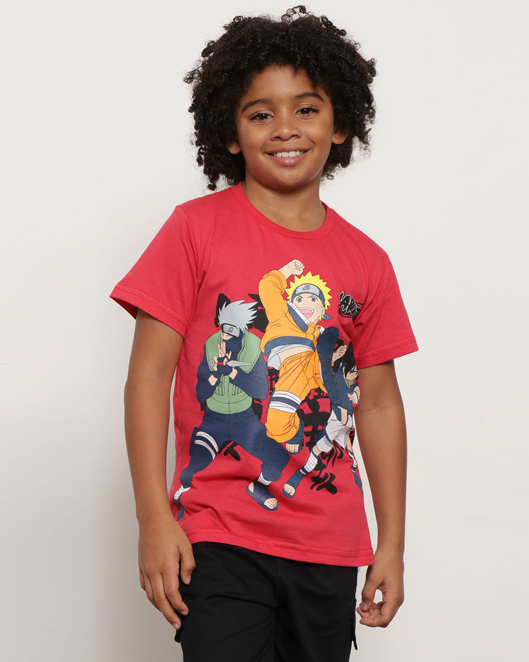 Camiseta Infantil Nuvem Vermelha - Preta