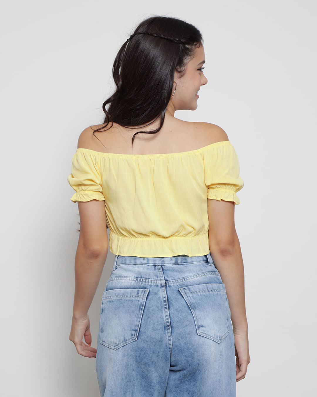 Blusa Juvenil em Viscose com Babado