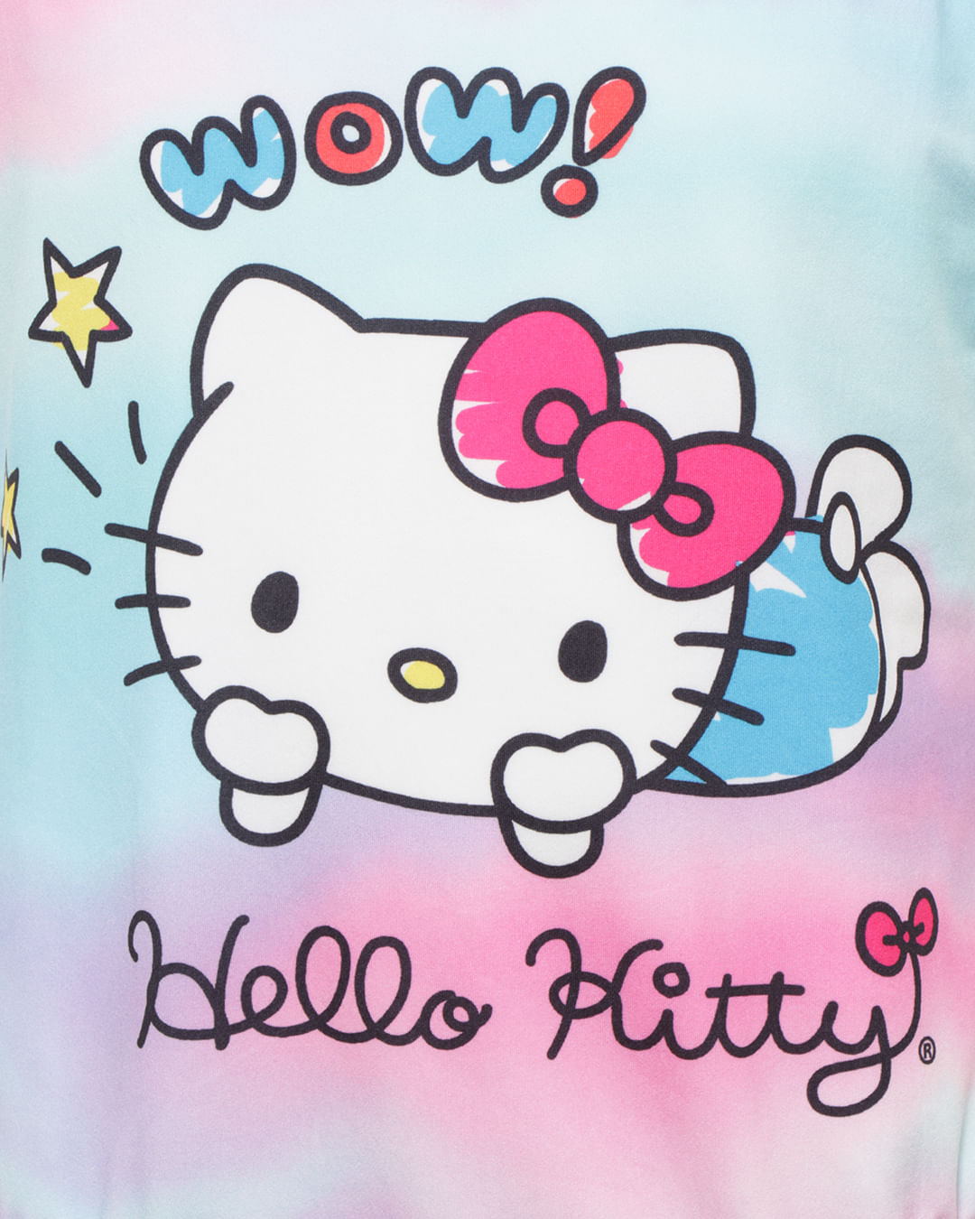 Maio Infantil Hello Kitty Alças Cruzadas Rosa