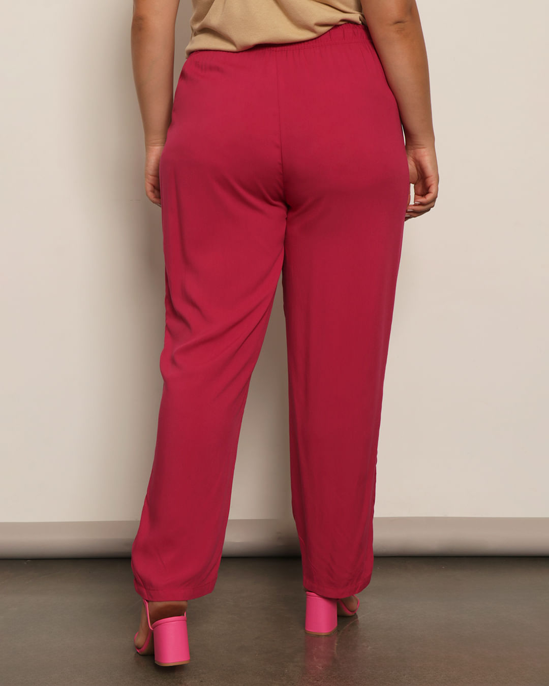 Calça Plus Size Reta Viscose - Lojas Maxshop