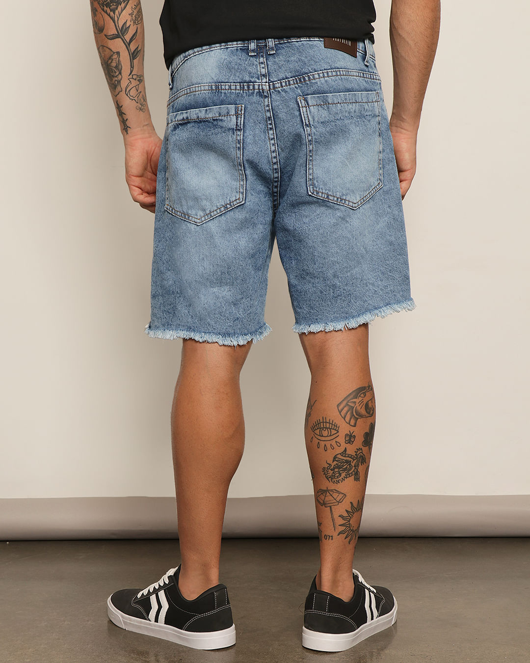 Bermudas jeans desfiadas masculina fashion