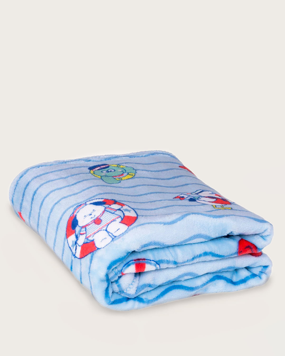 Cobertor Bebê Flannel Jolitex Estampa Marinheiro Azul