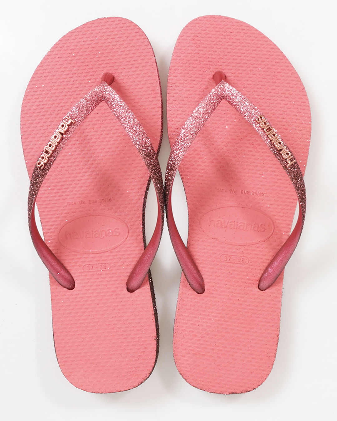 Chinelo Havaianas Feminino Slim Sparkle Me Rosa