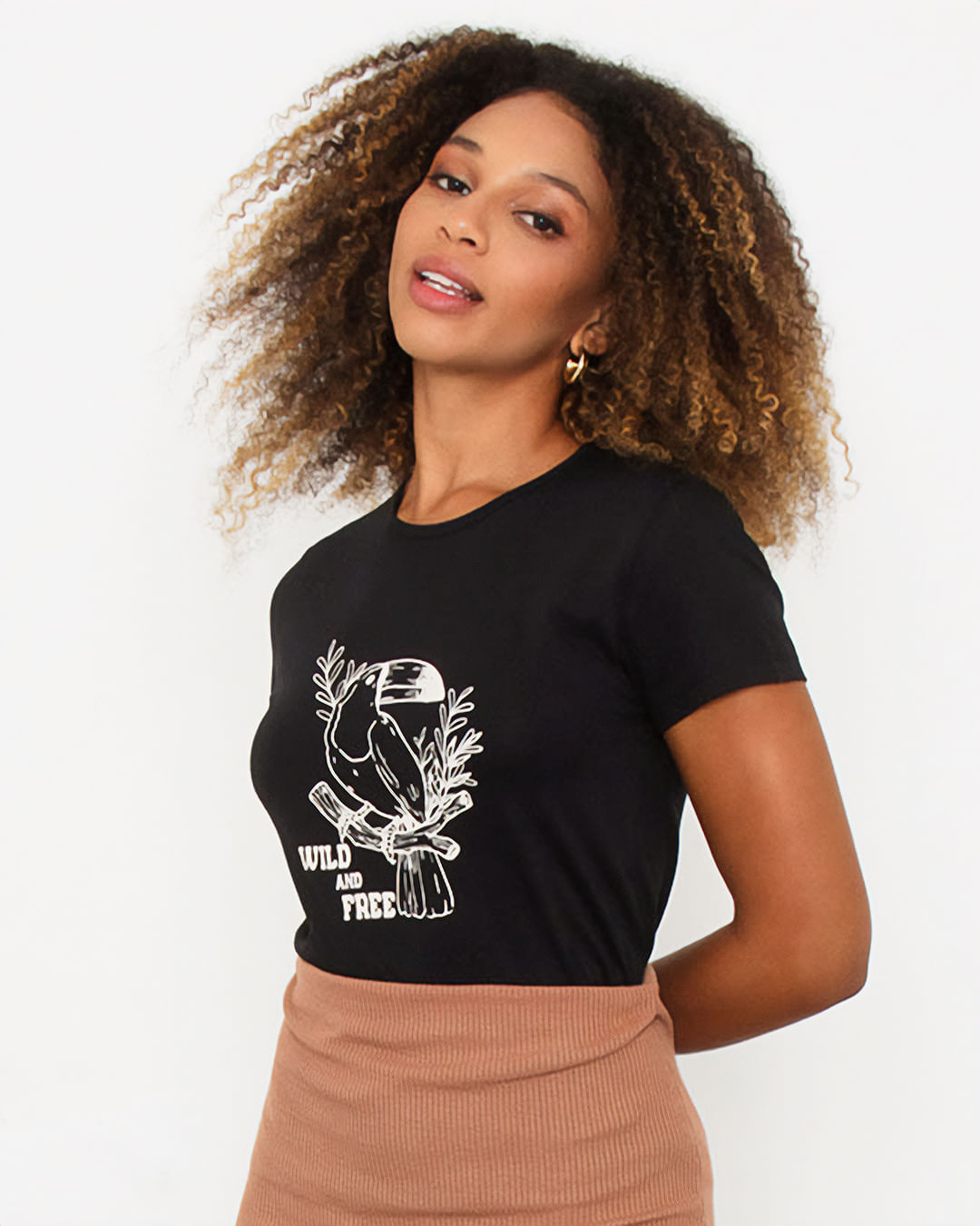 Blusa Feminina Manga Curta Tucano Preta