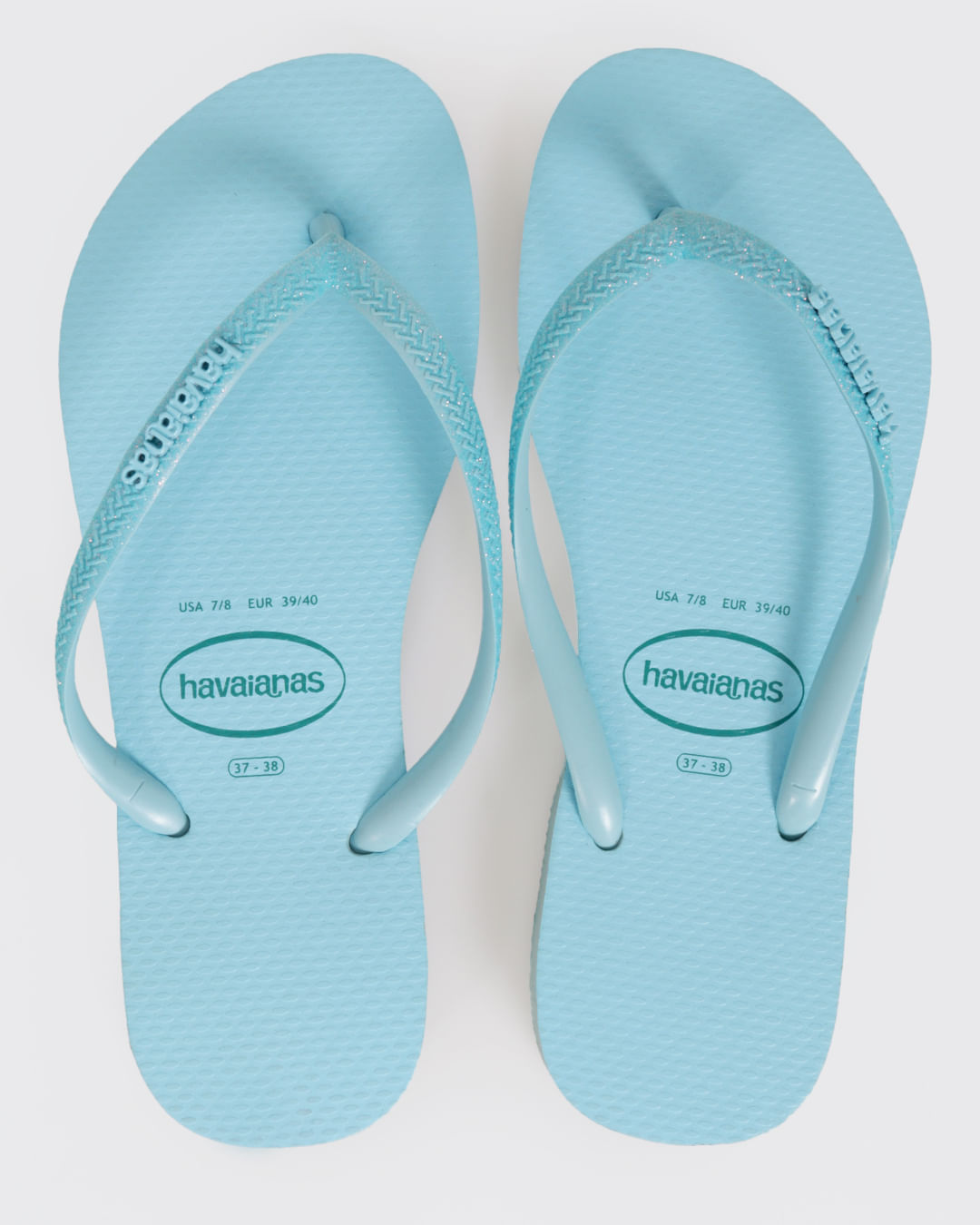 Chinelo Havaianas Feminino Com Glitter Azul