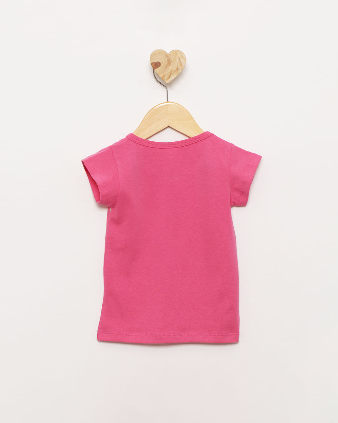 Blusa Bebê Manga Curta Estampa Sorvete Rosa 