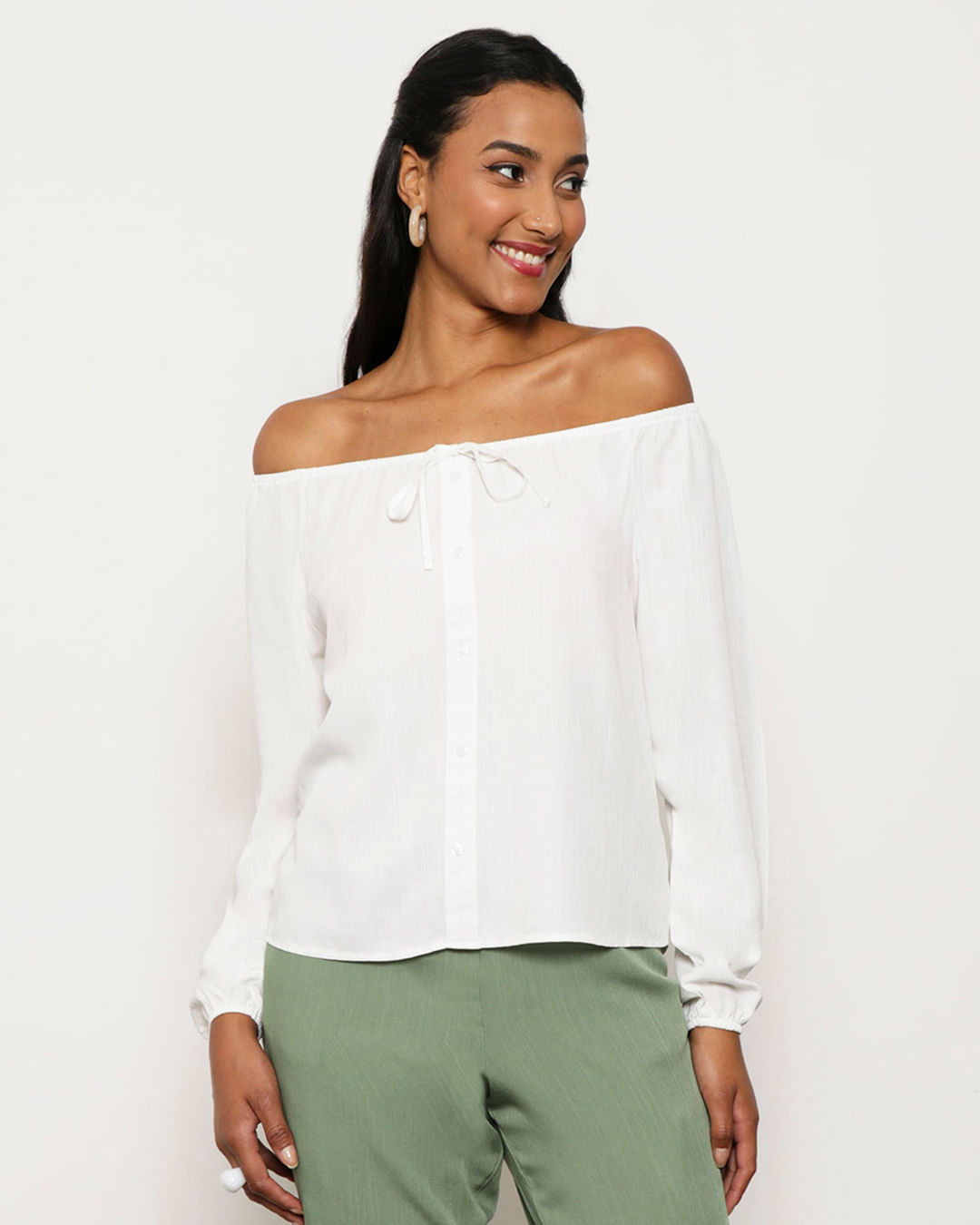 Blusa 430179 Tec Plano Estamplisa - Off White