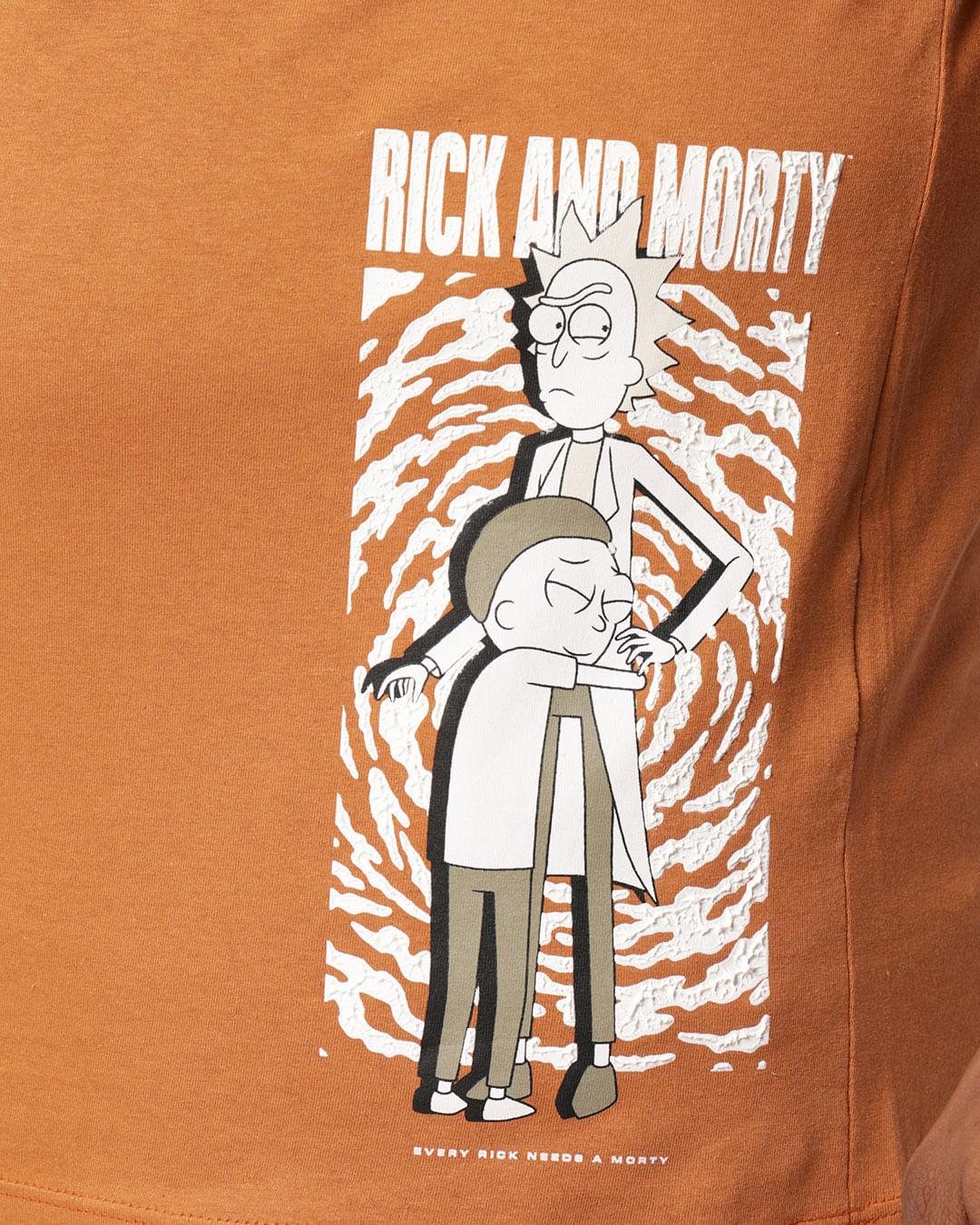 Camiseta Plus Size Masculina Warner Rick And Morty Manga Curta Marrom