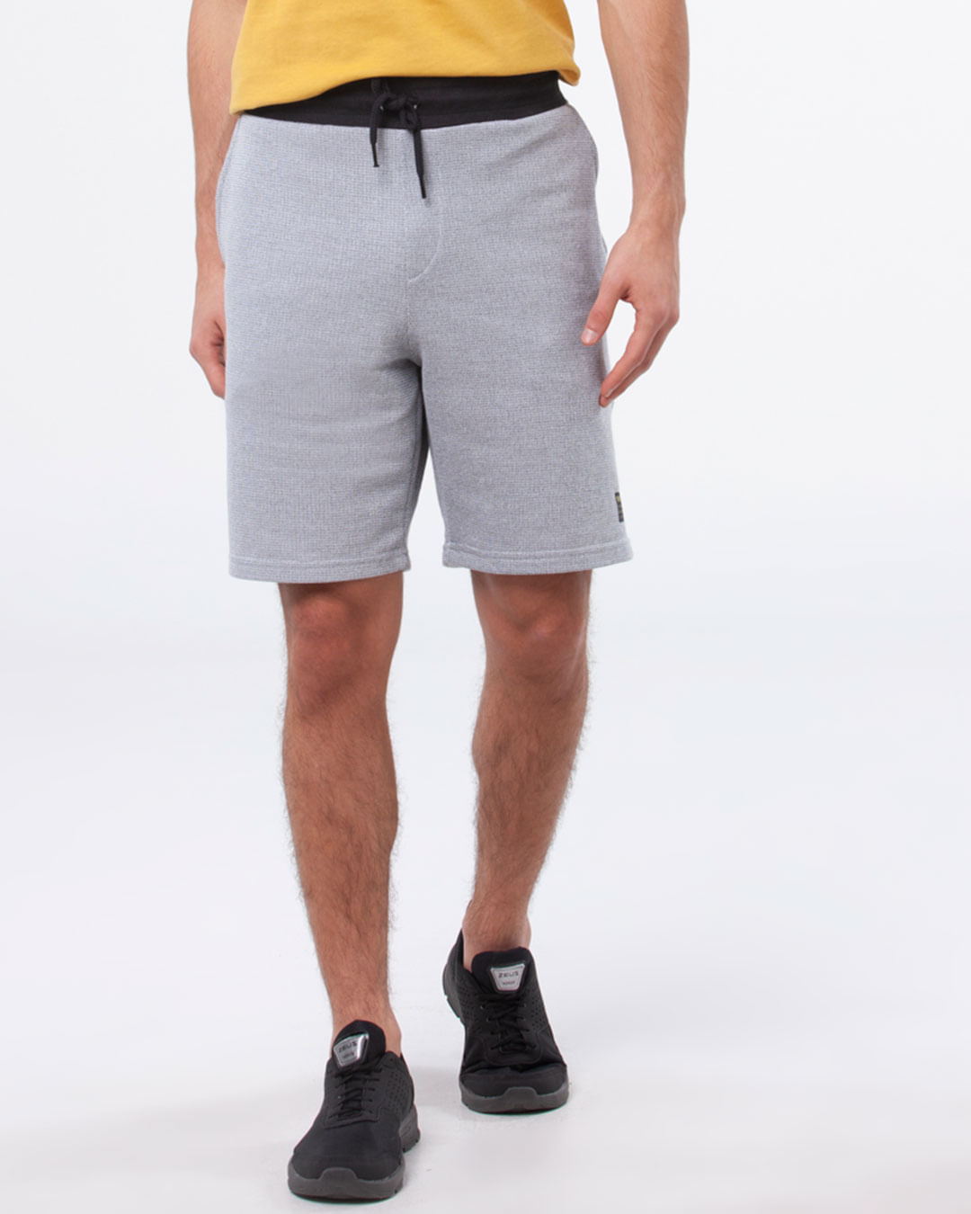 Bermuda Masculina Moletinho Cordão Cinza