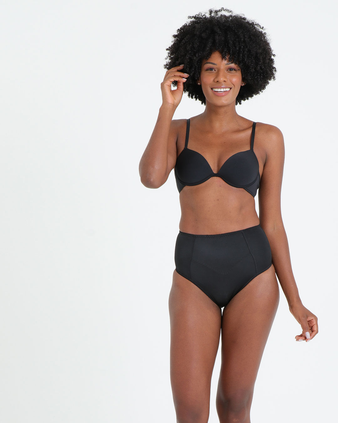 Calcinha Alta Modeladora Preta