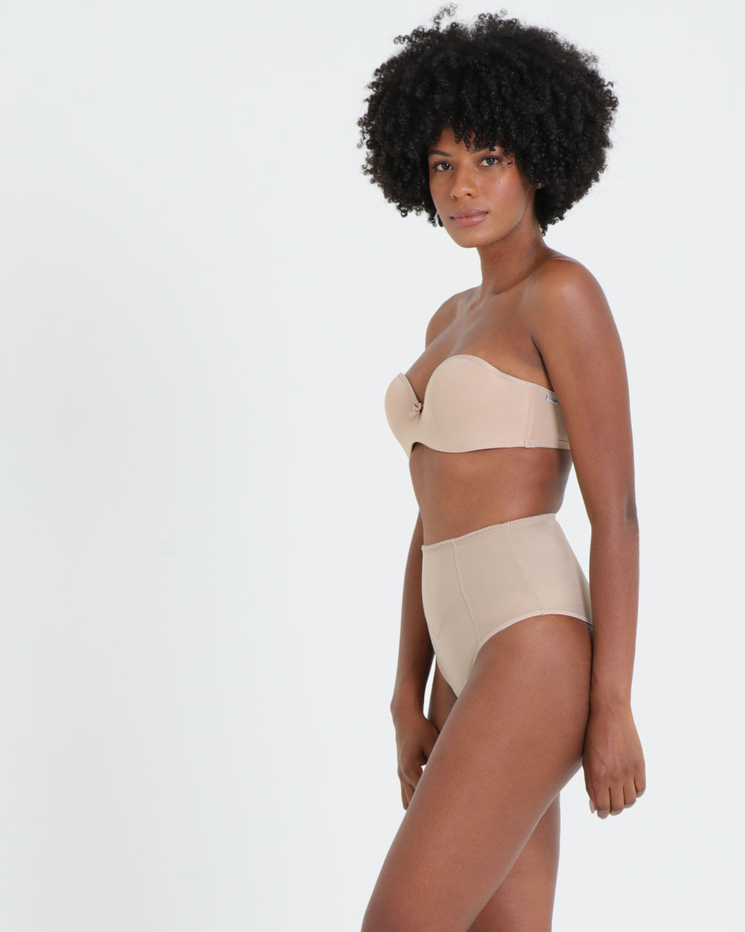 Calcinha Alta Modeladora Bege