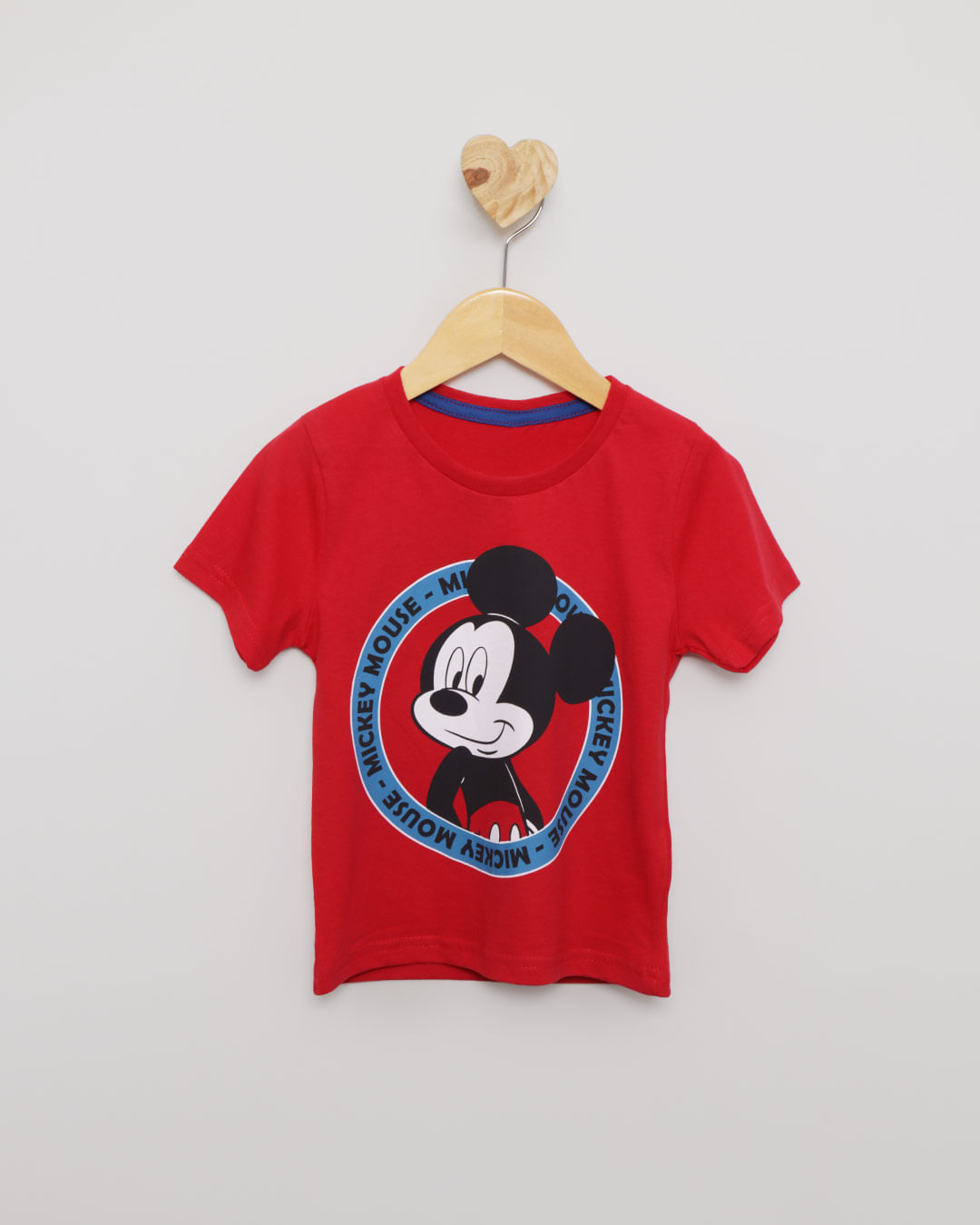 Camiseta Bebê Estampa Mickey Disney Vermelha