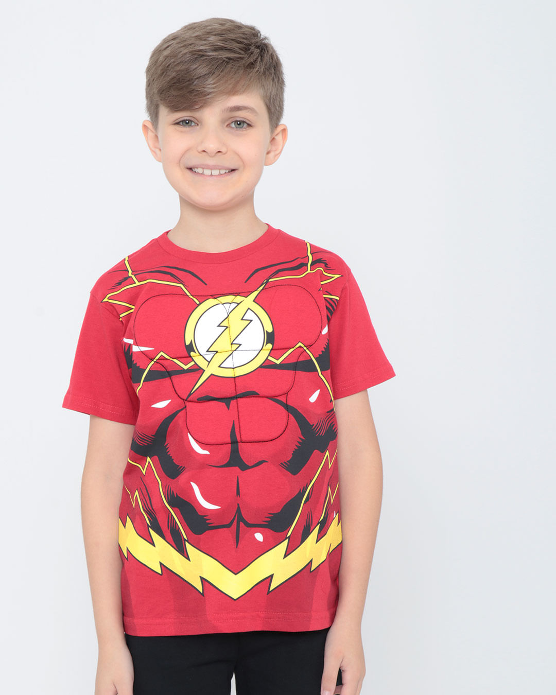 Camiseta Infantil The Flash Liga Da Justiça Vermelha