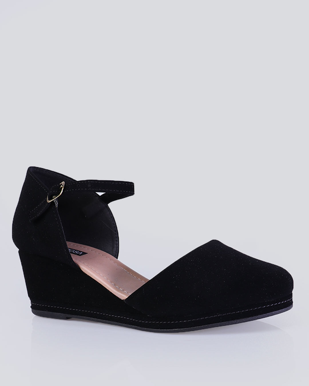 Calçados Sapatos Barbara Kras Anabela Espadrille Anabela Preta