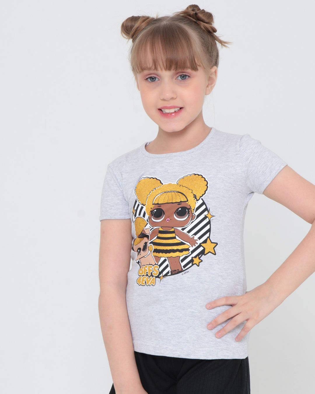 Blusa Infantil LOL Surprise Mescla Cinza