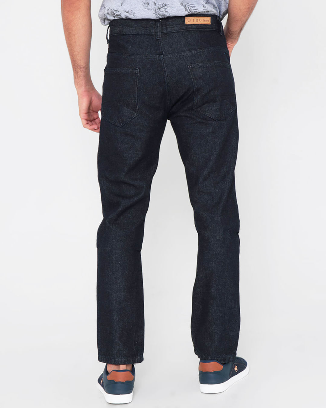 Calça jeans masculina básica reta azul escuro|Lojas Torra