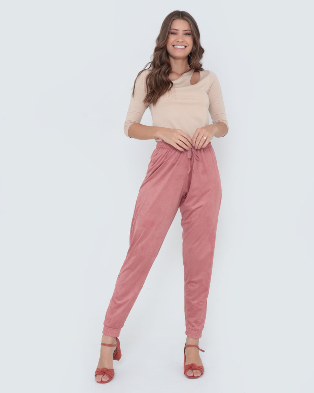 Calça Jogger Suede Plus Size CalÃ§a Feminina Suede Calça Feminina