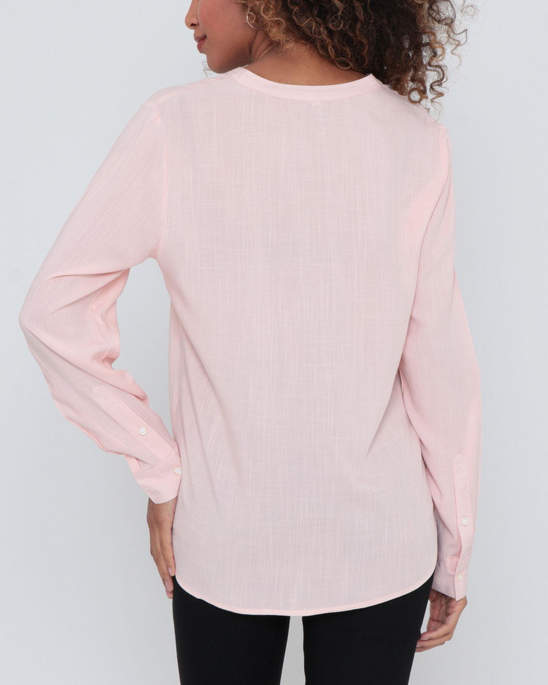 Camisa Feminina Viscose Lisa Rosa Claro | Lojas Torra