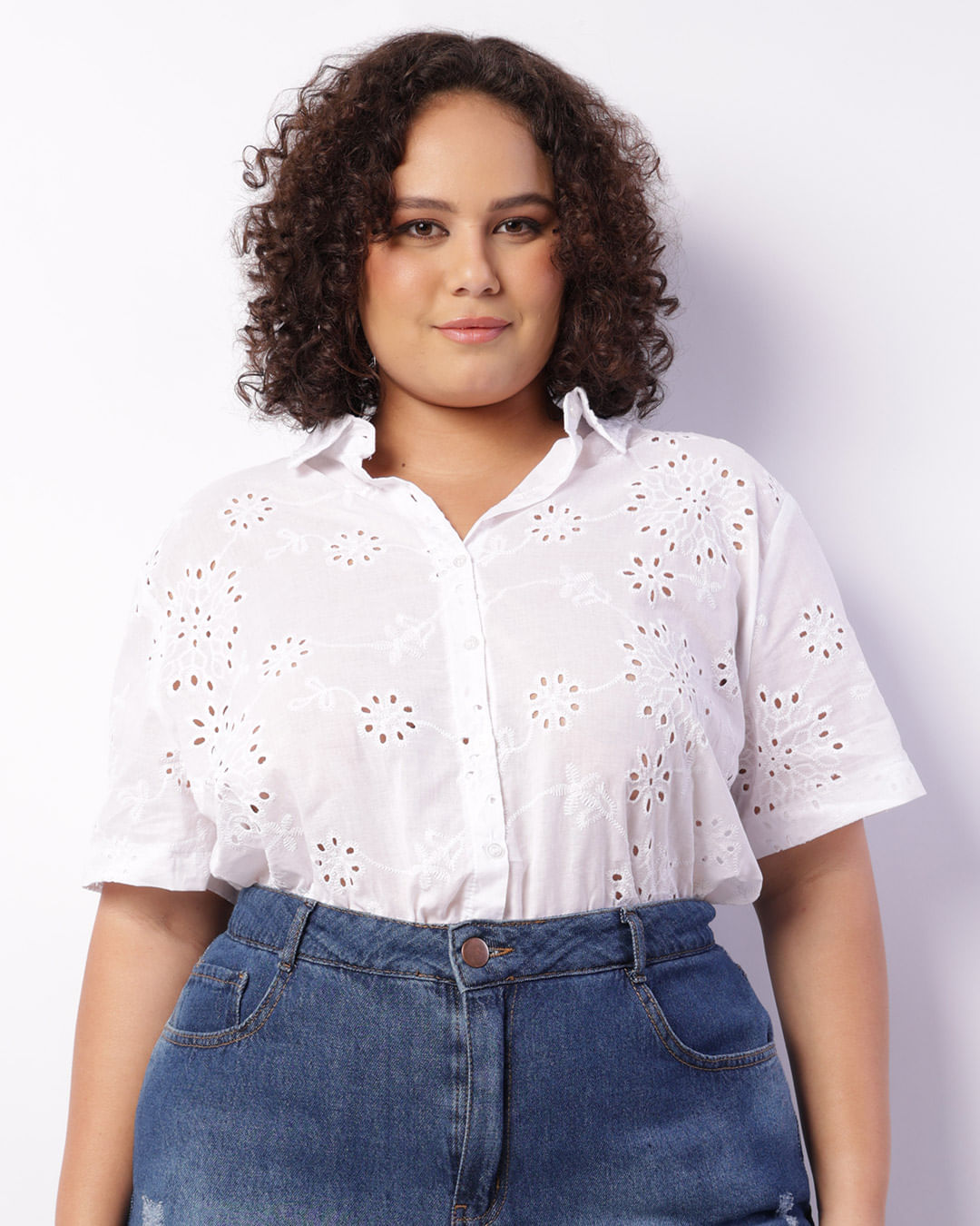 Roupa Branca Feminina Plus Size Blusa Feminina Besni Roupas Plus