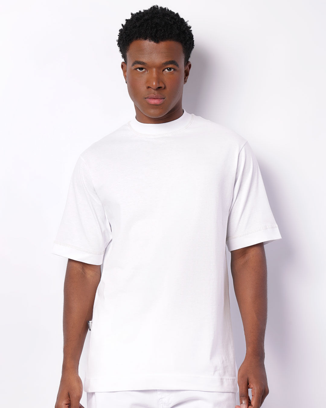 Camiseta Masculina Oversized Manga Curta Branca