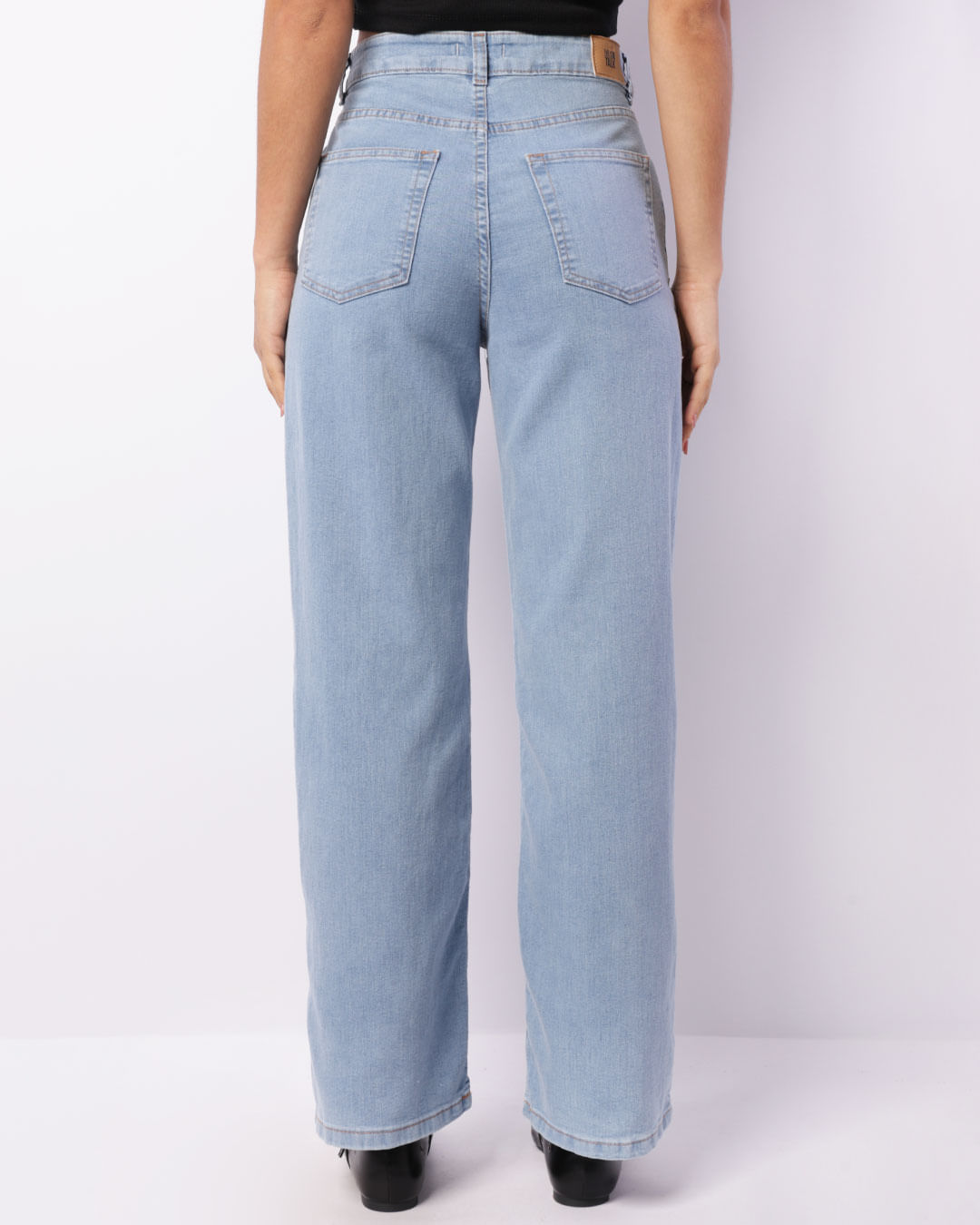 Calça Jeans Feminina Over Reta Azul
