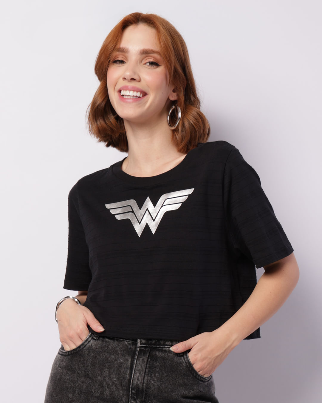 Mulher Maravilha Camisas Comics Camiseta Feminina Cropped DC