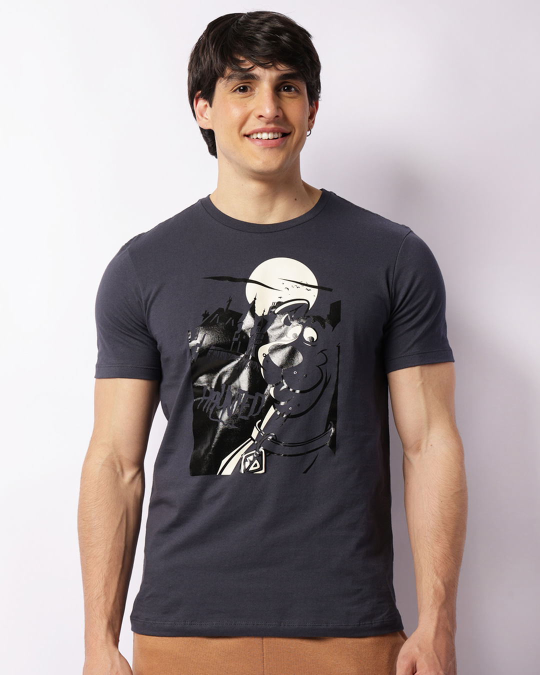 Camiseta Masculina Manga Curta Warner Scooby Doo Cinza