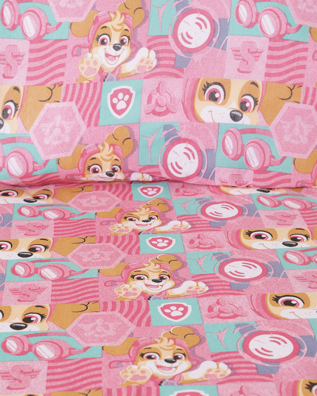 Jogo De Cama Solteiro Peças Patrulha Canina Rosa