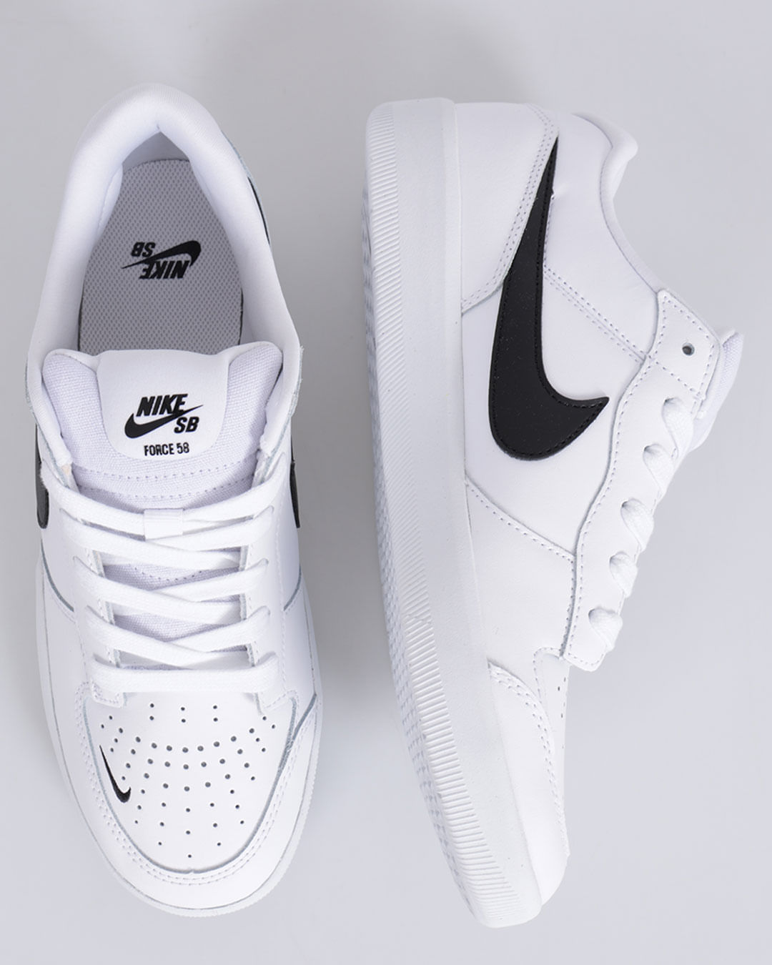 Tênis Masculino Nike SB Force 58 Premium Couro Branco