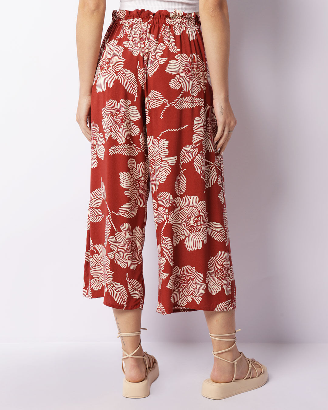 Pantacourt CalÃ§a Larga Feminina Estampada Calça Pantalona CalÃ§as