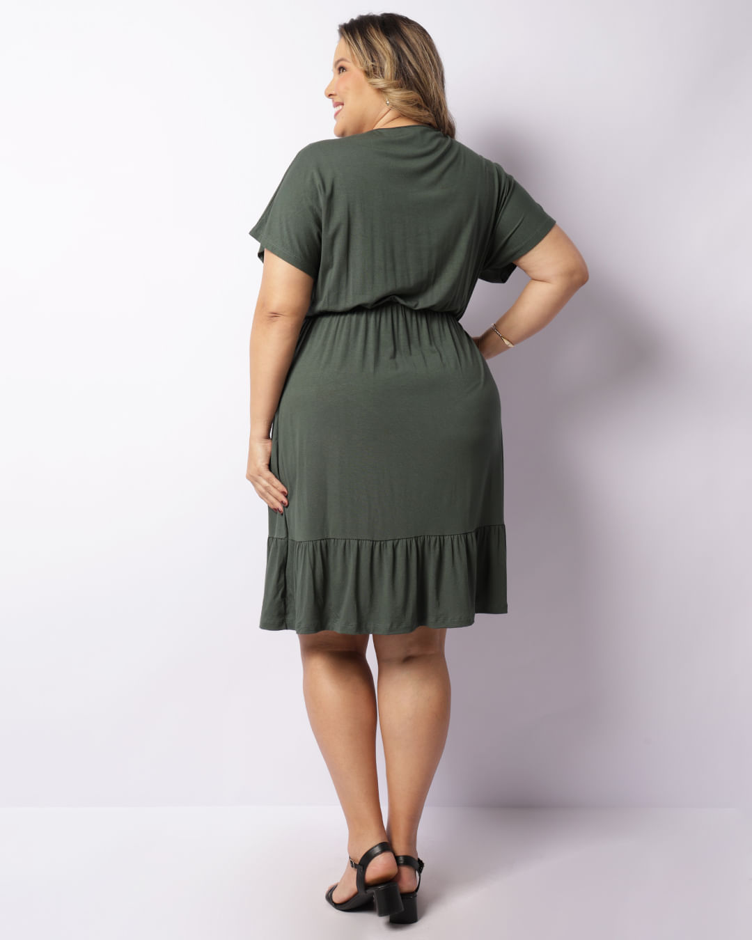 Vestido Transpassado Vestidos Tamanho 46 48 Vestido Curto Envelope